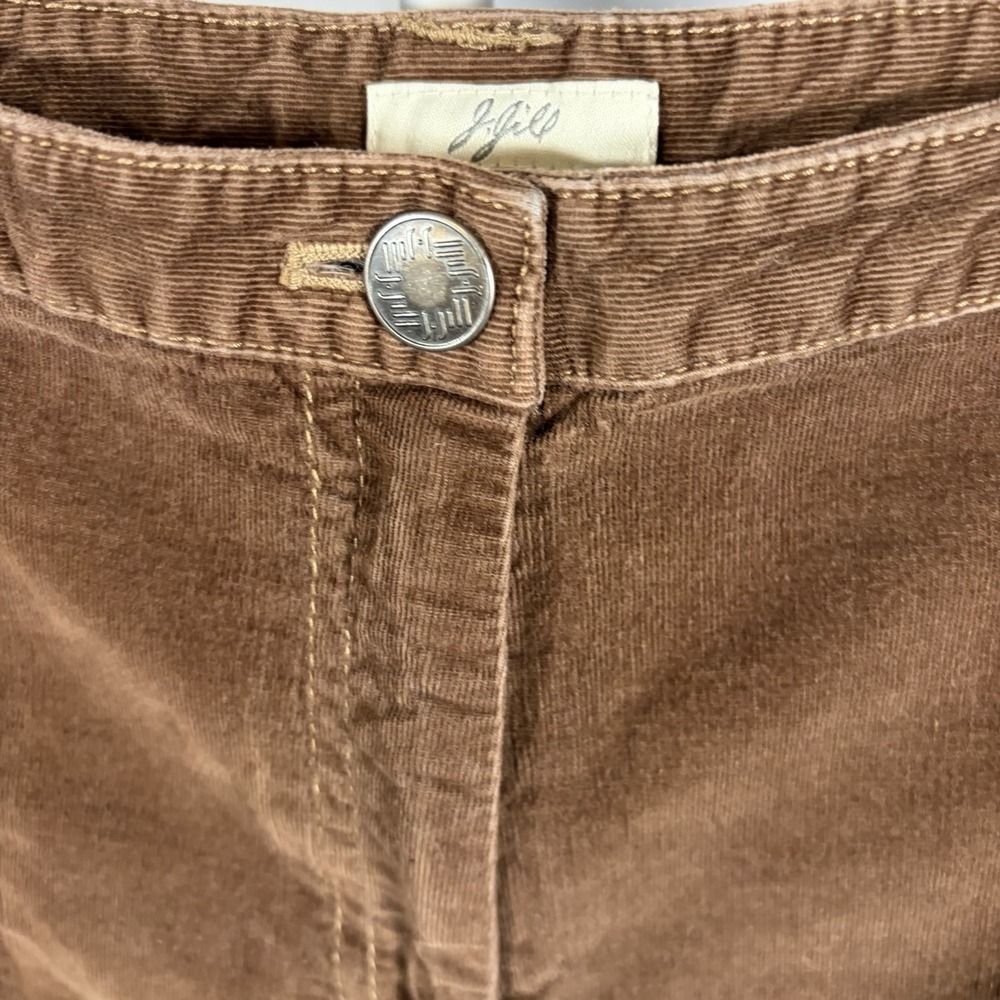 VTG J Jill Sz 10 Brown Corduroy Wide Leg Pants Boho Minimalist Fall Womens Indie - Picture 7 of 11
